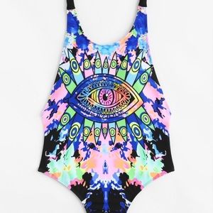 Eye catching one piece bathing suit